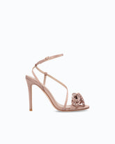 Satin stiletto sandal with strass bow -  | Pinko