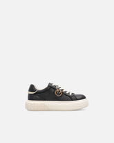 Sneakers flatform con suola alta e logo in metallo -  | Pinko