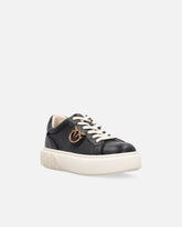 Sneakers flatform con suola alta e logo in metallo -  | Pinko