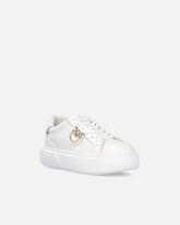 Sneakers flatform con suola alta e logo in metallo -  | Pinko