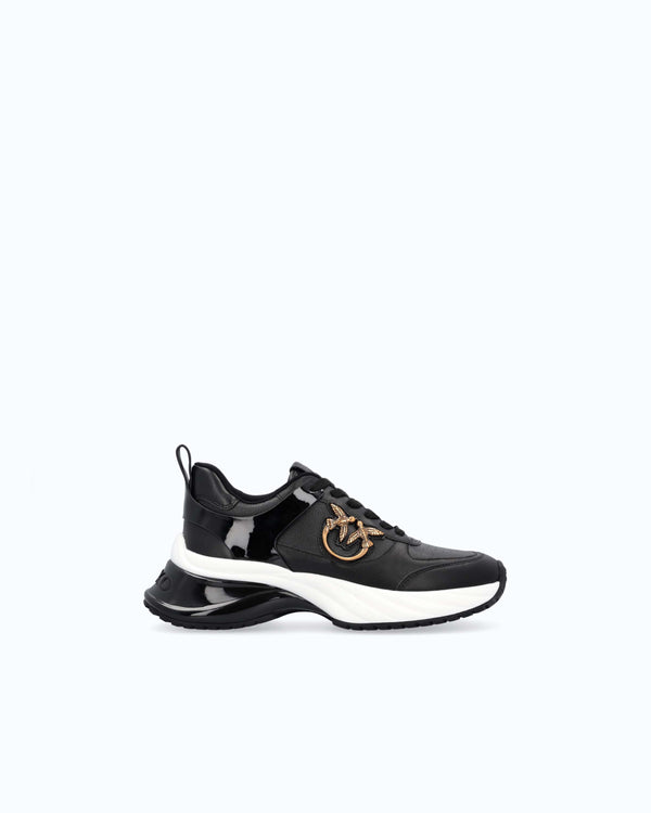 Sneakers Ariel effetto pelle con dettagli specchio