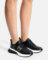 Sneakers Ariel effetto pelle con dettagli specchio -  | Pinko