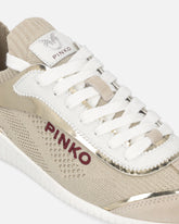 Sneakers basse in maglia con inserti specchiati -  | Pinko