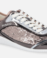 Sneakers con paillettes e inserti metallizzati -  | Pinko