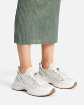 Knitted sneakers with laces and cord lock -  | Pinko