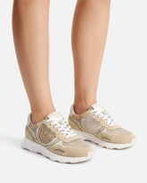 Zapatillas de malla y ante con logotipo Love Birds -  | Pinko