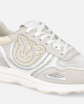 Sneakers in mesh e suede con logo Love Birds -  | Pinko