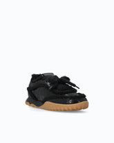 Sneakers en cuir avec détails en fourrure synthétique - Noir | Pinko