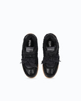 Sneakers en cuir avec détails en fourrure synthétique - Noir | Pinko
