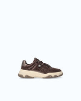 Δερμάτινα sneakers με κορδόνια trekking - Καφέ | Pinko