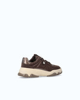 Δερμάτινα sneakers με κορδόνια trekking - Καφέ | Pinko