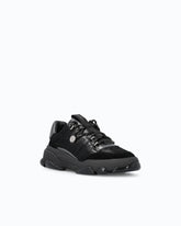 Δερμάτινα sneakers με κορδόνια trekking - Μαύρο | Pinko