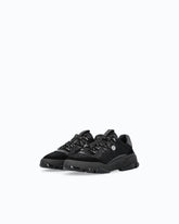 Δερμάτινα sneakers με κορδόνια trekking - Μαύρο | Pinko