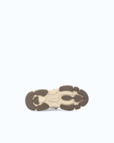Laminated suede sneakers with trekking-style laces - Beige | Pinko