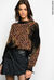 Animal pattern jacquard pullover