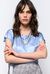 Short sleeve silk satin top