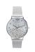 Orologio con maglia metallica a coste silver