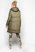 Long technical quilted coat