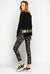 Pullover with metallic stripe