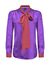 Camicia in raso di seta con fiocco