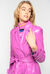 Crocodile-print trench coat