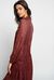 Red animal pattern jacquard dress
