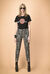 T-shirt in jersey con scritta e strass