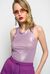 Tank top in viscosa a coste laminata