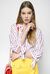 Oversized regimental stripe twill shirt