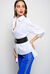 Stretch cotton poplin oversized shirt