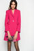 Cappotto con bottone gioiello