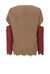 Maglia a V punto pannocchia con cut-out