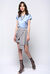 Short sleeve silk satin top