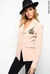Stretch crepe de chine blazer