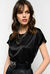 Short sleeve silk satin top