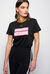 T-shirt lettering in jersey di cotone
