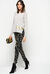 Pullover with metallic stripe