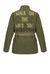 Parka in gabardina di misto cotone effetto used