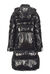 Long glossy effect quilted jacket