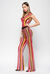 Top in jersey rachel di viscosa a righe multicolor
