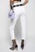 Pantaloni straight-fit in bull di cotone
