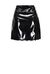 Minigonna effetto vernice stretch con pizzo