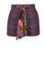 Shorts con stampa check in lana stretch