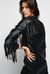 Leather-look dress with fringe
