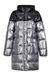 Long laminated quilted coat