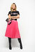 Pleated skirt in laminated georgette
