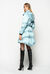 Long duvet coat in technical satin