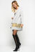 Cardigan with metallic stripe
