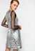 Quilted metallic dress