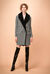 Doppiopetto pied-de-poule con collo furry